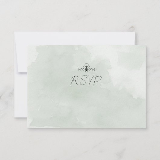 Wasserfarben-Tulpen RSVP Karte (Rückseite)