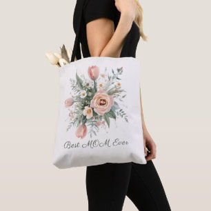 Wasserfarben-Tulpenstrauß Beste-Mama-Tragetasche Tasche