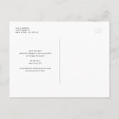 Wasserfarben und Orangen Save the Date Ankündigungspostkarte (Rückseite)