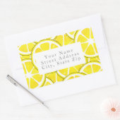 Wasserfarben und Pen-Lemon-Scheiben Rechteckiger Aufkleber (Umschlag)