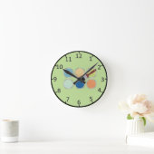 Wasserfarben und Pinsel Runde Wanduhr (Zuhause)