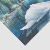 Wasserfarben und Weißschwan Seidenpapier (Ausschnitt)