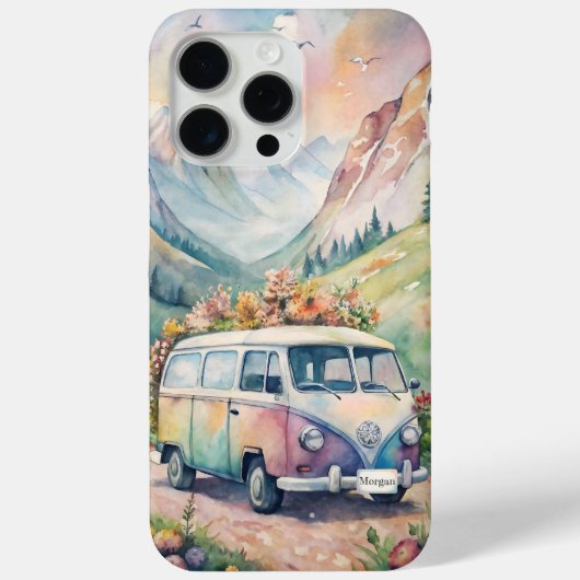 Wasserfarben-Van mit Geschenk für das benutzerdefi Case-Mate iPhone Hülle (Rückseite)
