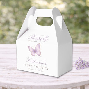 Wasserfarben-Veilchen-Schmetterling-Baby-Shower-Pa Geschenkschachtel