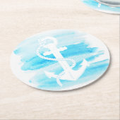 Wasserfarben-Verankerung (1) Runder Pappuntersetzer (Angewinkelt)