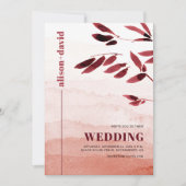 Wasserfarben Verlaufsform Japandi Hochzeit Einladung (Vorderseite)