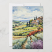 Wasserfarben-Vino vor Vows-Brautparty Einladung (Rückseite)