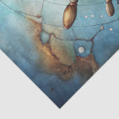 Wasserfarben-Vintag-Schiffskruder Seidenpapier (Detail)