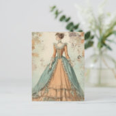 Wasserfarben Vintage Mode Frauenkollektion Postkarte (Stehend Vorderseite)