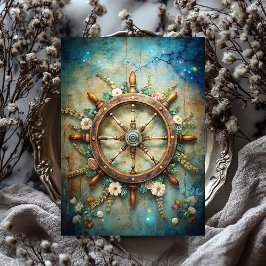 Wasserfarben Vintages Seehuhruder Seidenpapier