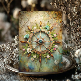 Wasserfarben Vintages Seehuhruder Seidenpapier