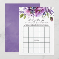 Wasserfarben Violet Poppy Blumenjungen Dusche Bing