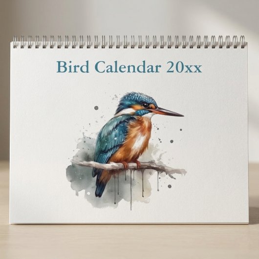 Wasserfarben-Vogelsammlung, kundenspezifisch Kalender