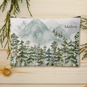 Wasserfarben von Wald und Berglandschaft Zubehörtasche