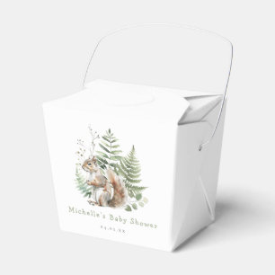 Wasserfarben-Wald-Eichhörnchen-Baby-Party Geschenkschachtel
