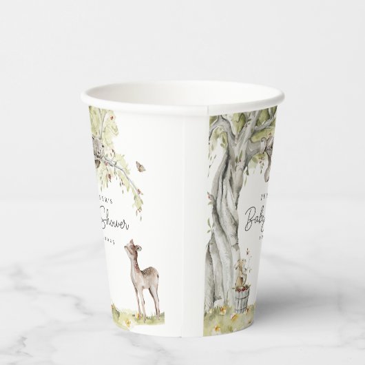 Wasserfarben-Walddusche Pappbecher (Rechts)