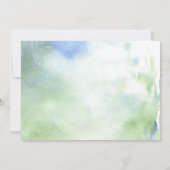 Wasserfarben Waldtiere 1. Geburtstag Einladung (Rückseite)