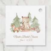 Wasserfarben-Waldtiere Kinderdusche Geschenkanhänger (Rückseite)