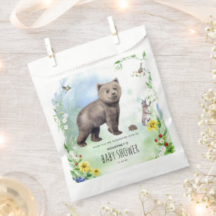 Wasserfarben-Waldtiere Kinderdusche Geschenktütchen
