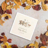 Wasserfarben-Waldtiere Kinderdusche Serviette