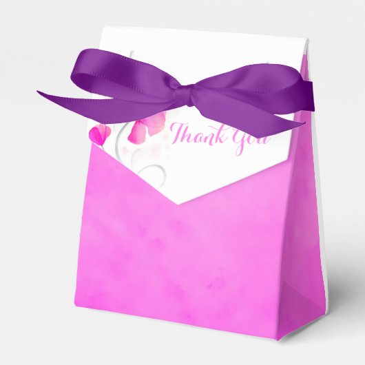 Wasserfarben-Waschbecken Blume danke Ihnen Gastges Geschenkschachtel (Vorderseite)