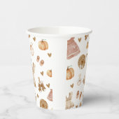 Wasserfarben-Wäsche Fall Boho Babydusche Pappbecher (Links)