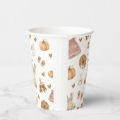 Wasserfarben-Wäsche Fall Boho Babydusche Pappbecher (Rechts)