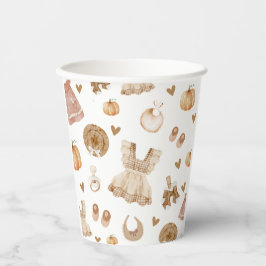 Wasserfarben-Wäsche Fall Boho Babydusche Pappbecher