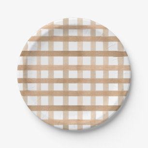 Wasserfarben-Wäsche Fall Boho Babydusche Pappteller