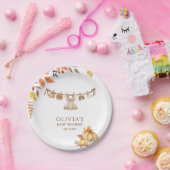 Wasserfarben-Wäsche Fall Boho Babydusche Pappteller (Party)