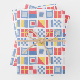 Wasserfarben Wasserfahnen Seewasserdusche Geschenkpapier Set