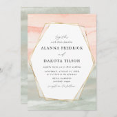 Wasserfarben Wasserfarbe Wasserfarbe geometrische Einladung (Vorne/Hinten)