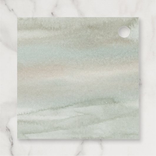 Wasserfarben Wasserfarbe Wasserfarbe geometrische Geschenkanhänger (Rückseite)