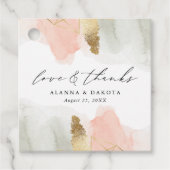 Wasserfarben Wasserfarbe Wasserfarbe geometrische Geschenkanhänger (Vorderseite)