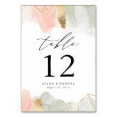 Wasserfarben Wasserfarbe Wasserfarbe geometrische Tischnummer (Rückseite)