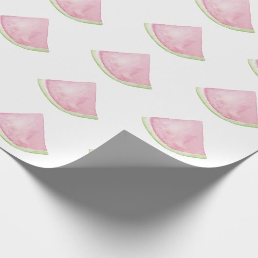 Wasserfarben-Wassermelone-Design Geschenkpapier (Ecke)
