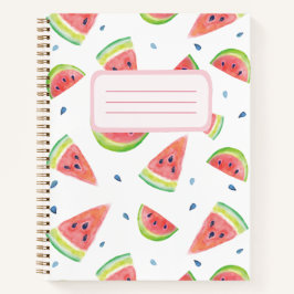 Wasserfarben-Wassermelone-Notebook Notizblock
