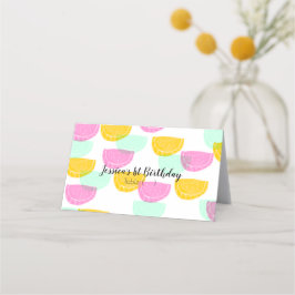 Wasserfarben Wassermelonen Briefmarke Farbenfrohe  Platzkarte