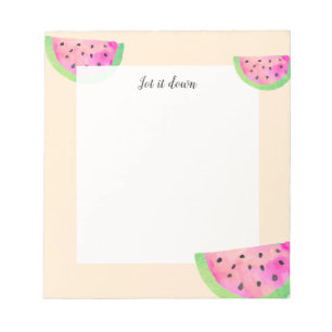 Wasserfarben Wassermelonen Notizblock