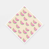Wasserfarben Wassermelonen Serviette (Ecke)