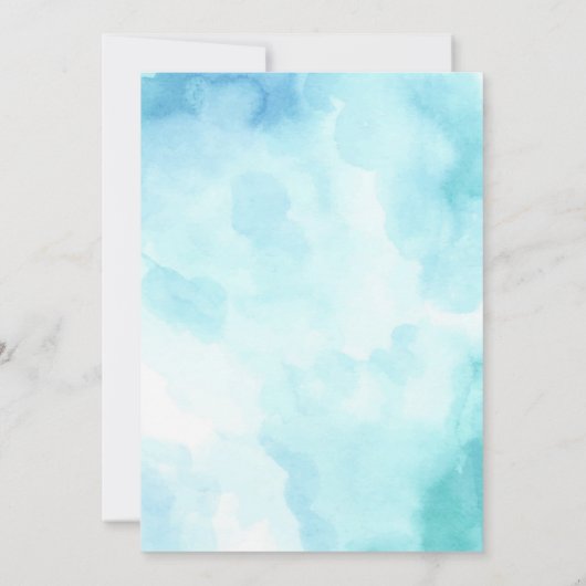 Wasserfarben Wasserrutsche Wasserrutsche Wasserrut Einladung (Rückseite)