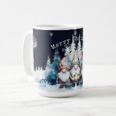 Wasserfarben-Weihnachts-Gnome Kaffeetasse (Vorderseite Links)