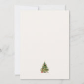 Wasserfarben-Weihnachtsbaum-Feier Einladung (Rückseite)