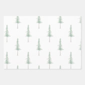 Wasserfarben Weihnachtsbaum Muster Geschenkbaum Geschenkpapier Set (Vorderseite 2)