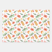 Wasserfarben Weihnachtsfeuerwehr präsentiert Gnome Geschenkpapier Set (Vorderseite 2)