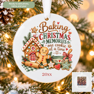 Wasserfarben-Weihnachtsgebäck Personalisierter Wei Ornament