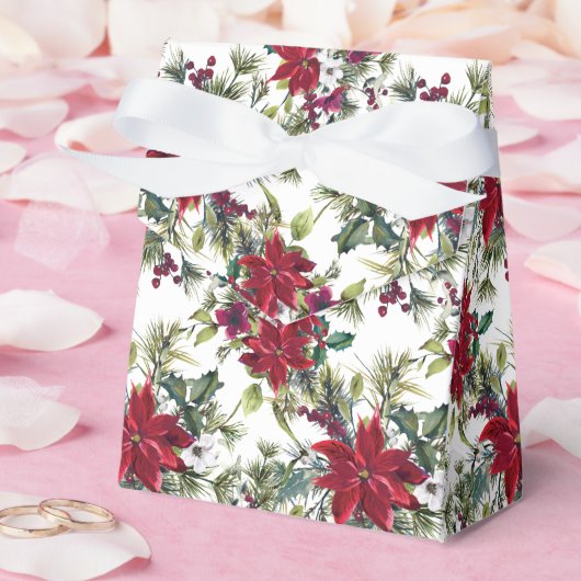 Wasserfarben-Weihnachtsstern-Muster Geschenkschachtel (Hochzeit)