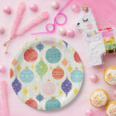 Wasserfarben Weihnachtsweihnachtsstext Pappteller (Party)