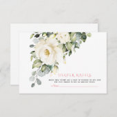 Wasserfarben, Weißcreme, Blütenblättriger Umschlag Begleitkarte (Vorne/Hinten)