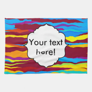 Wasserfarben Wellen abstraktes Design Geschirrtuch